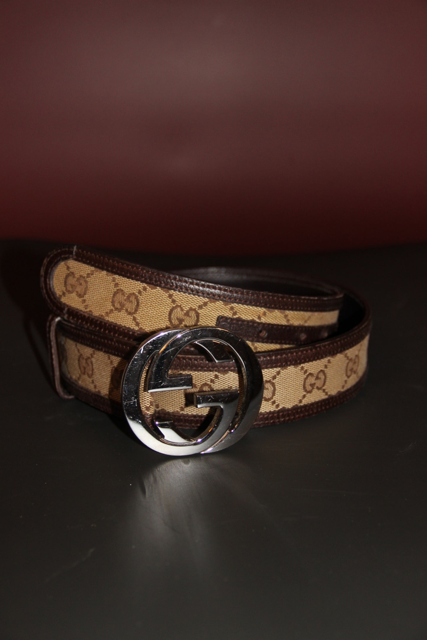 Ceinture Gucci Boucle GG Enlacés pour Homme