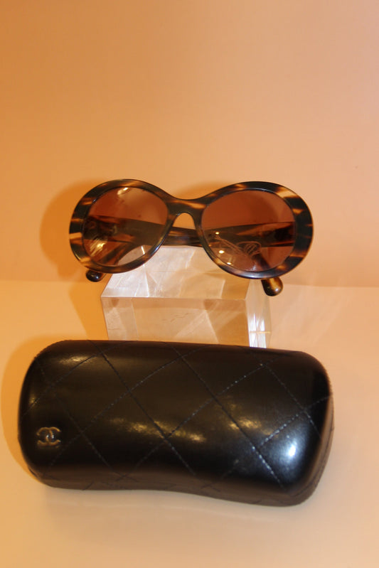 Lunettes de soleil Chanel femme écaillées brun