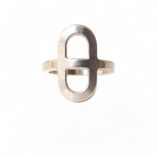 Bague Hermès modèle Chaîne d'Ancre en argent taille 51