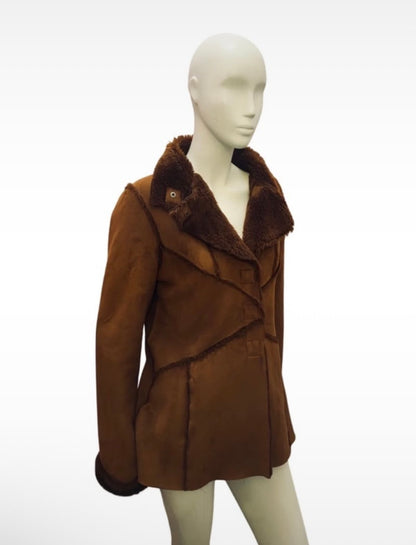 Manteau Kenzo marron en fausse fourrure T. 40 (M/L)