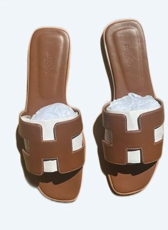 Sandales HERMES Oran en cuir marron - taille 40 EU