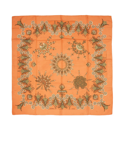 Carré de soie HERMES signé Henri d’Origny