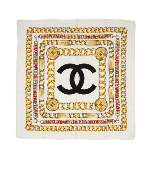 Carré Chanel en Soie Chaines & Double 'Chanel Rue Cambon'