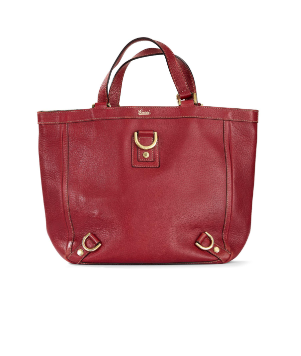 Sac cabas Gucci petit format en cuir rouge 25cm