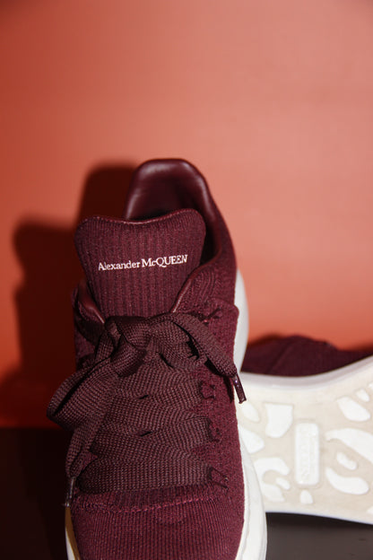 Baskets sneakers Alexander McQueen bordeaux femme