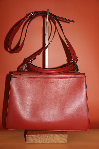 Sac Proenza Schouler modèle Hava en cuir rouge orangé