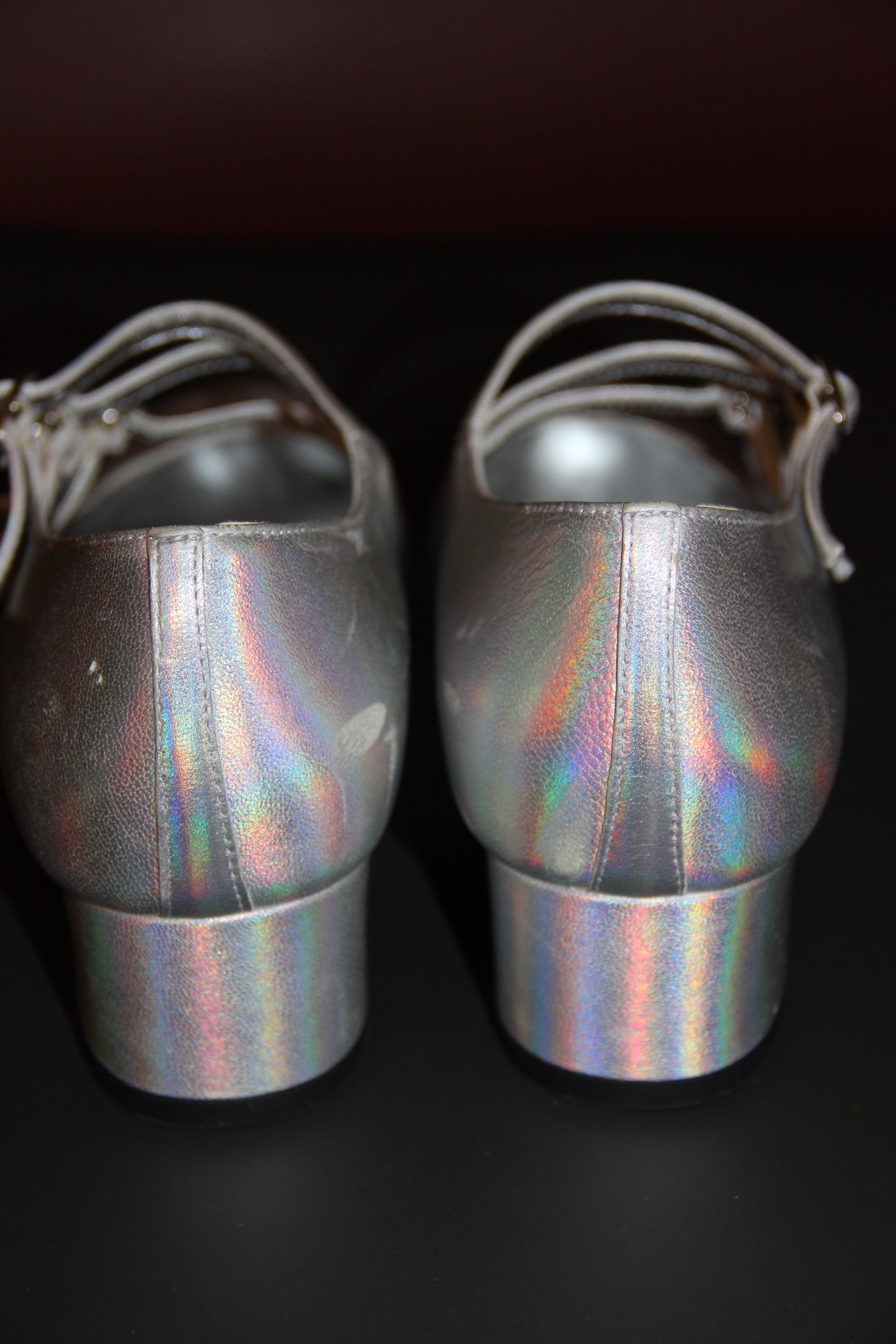 Babies CAREL Kina en cuir laminé argent taille 40