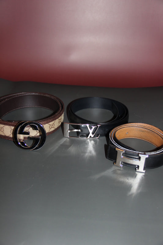 Ceinture Gucci Boucle GG Enlacés pour Homme