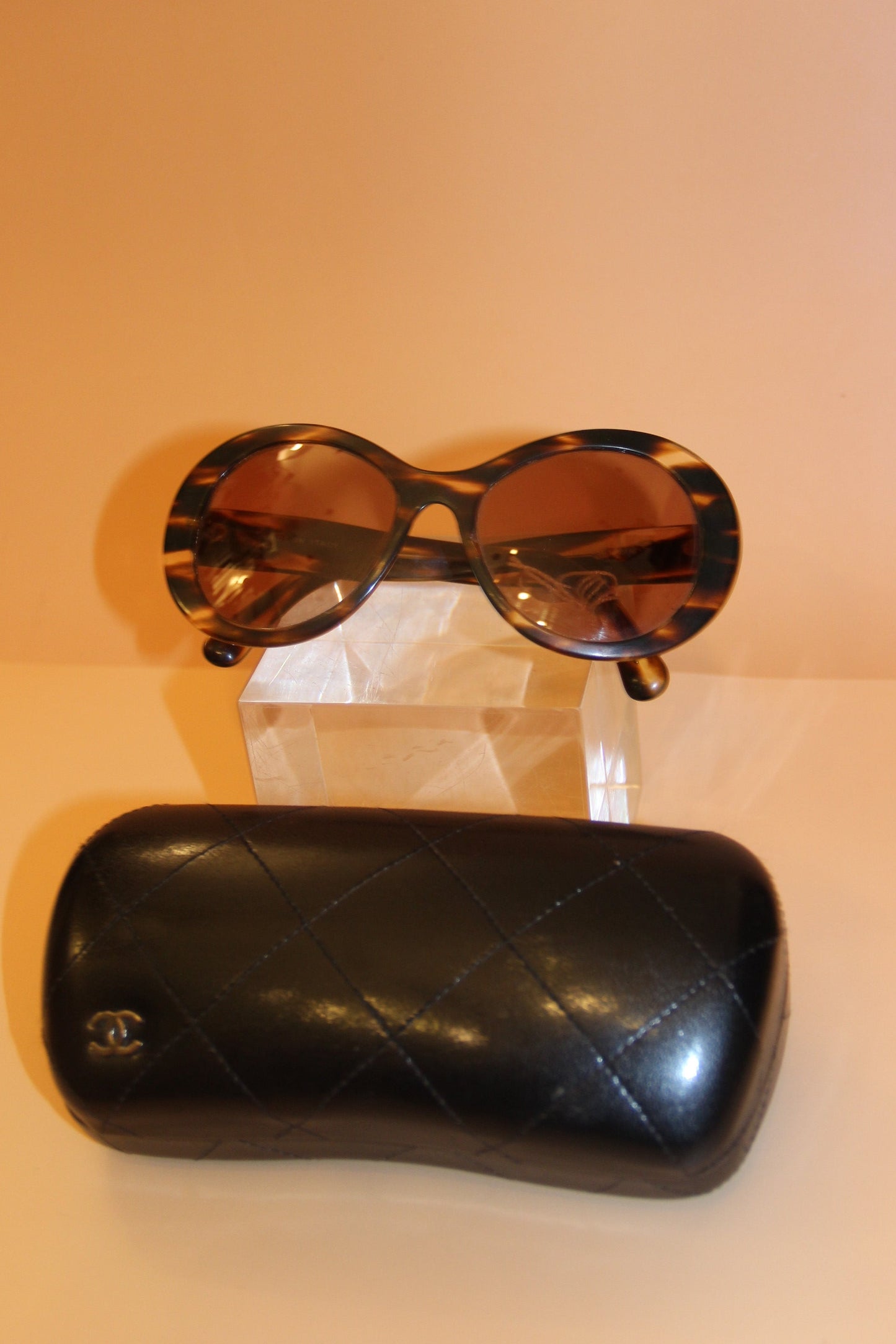 Lunettes de soleil Chanel femme écaillées brun