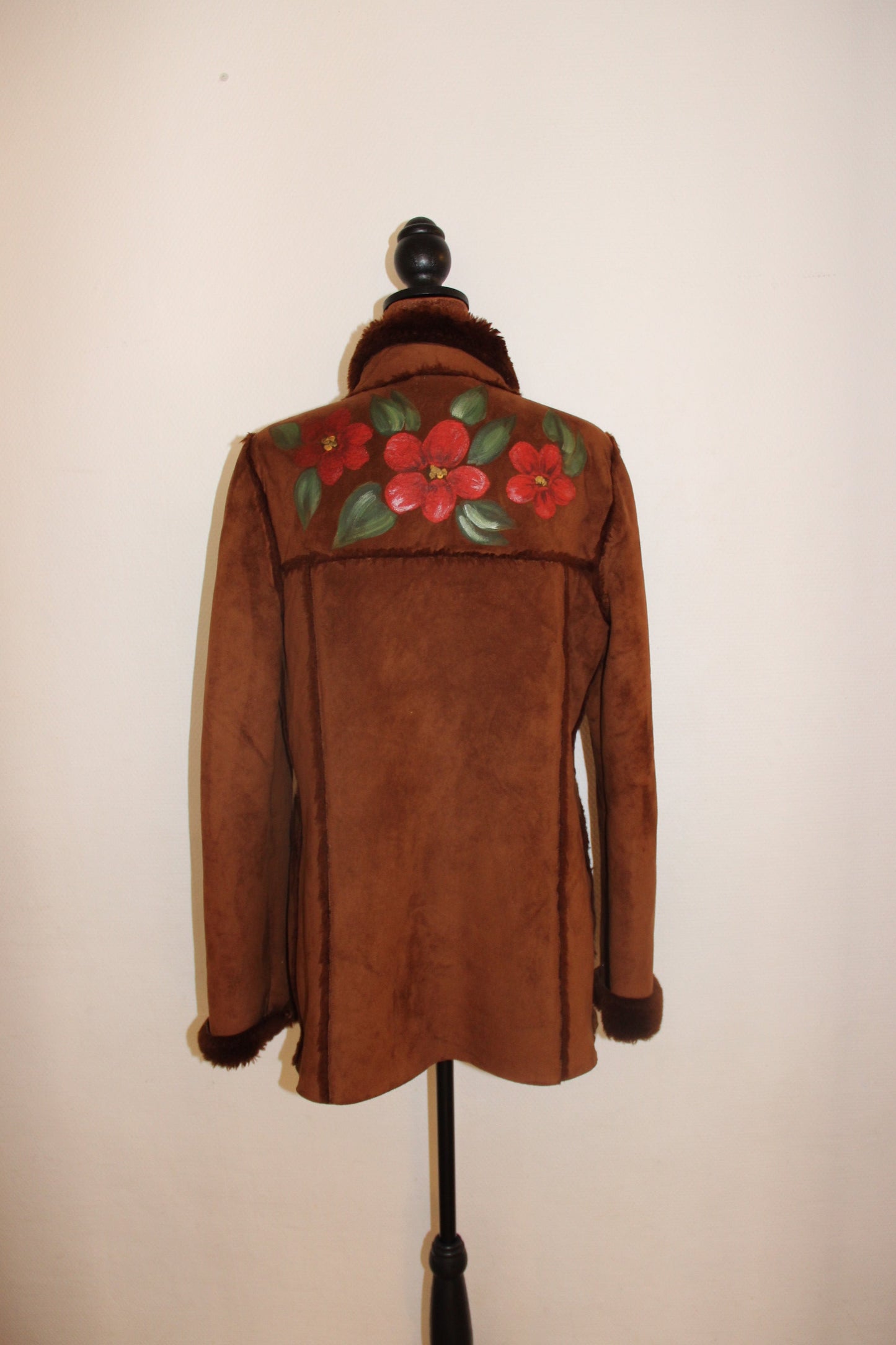 Manteau Kenzo marron en fausse fourrure T. 40 (M/L)