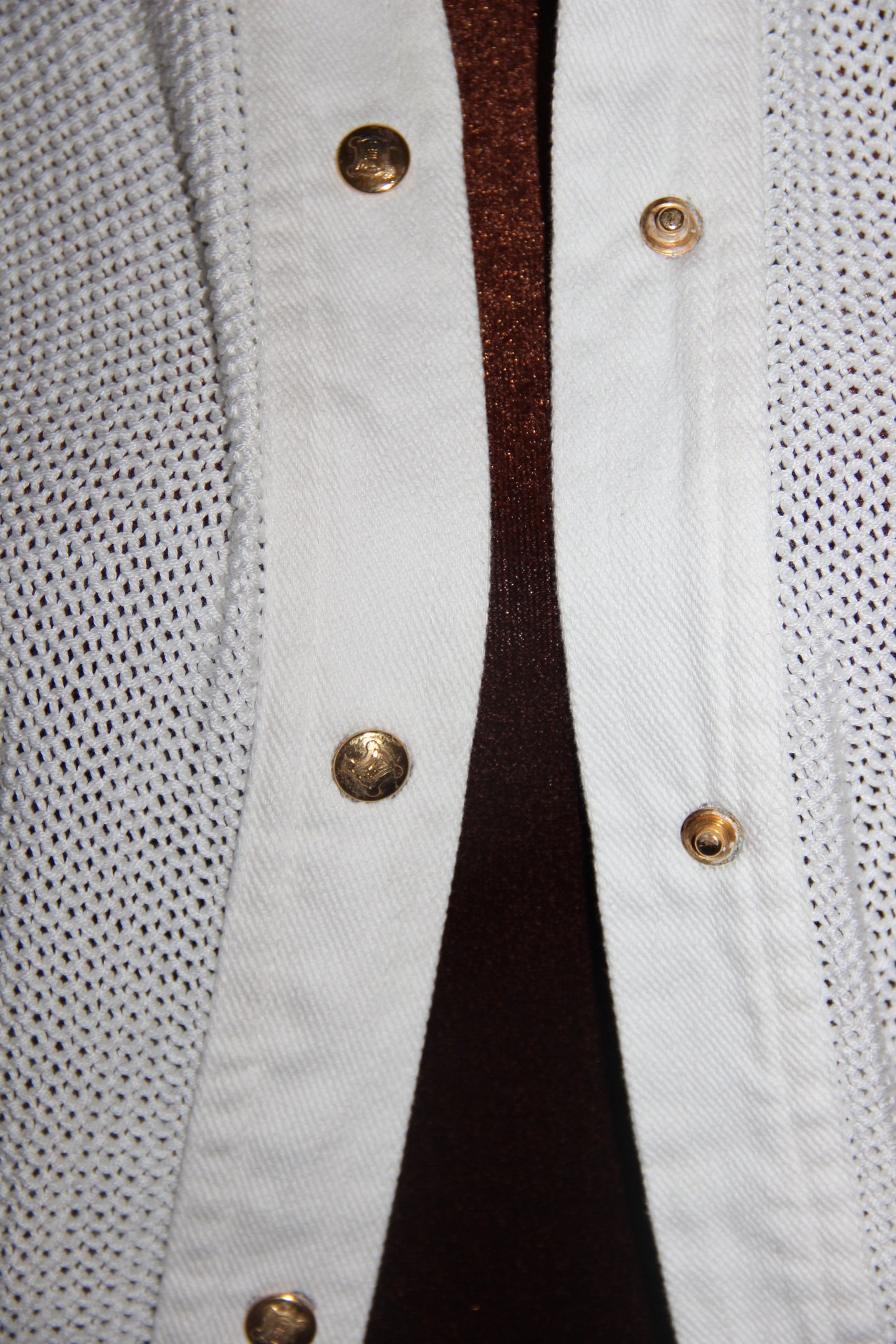 Cardigan Celine en maille coton blanc T.40 (L)