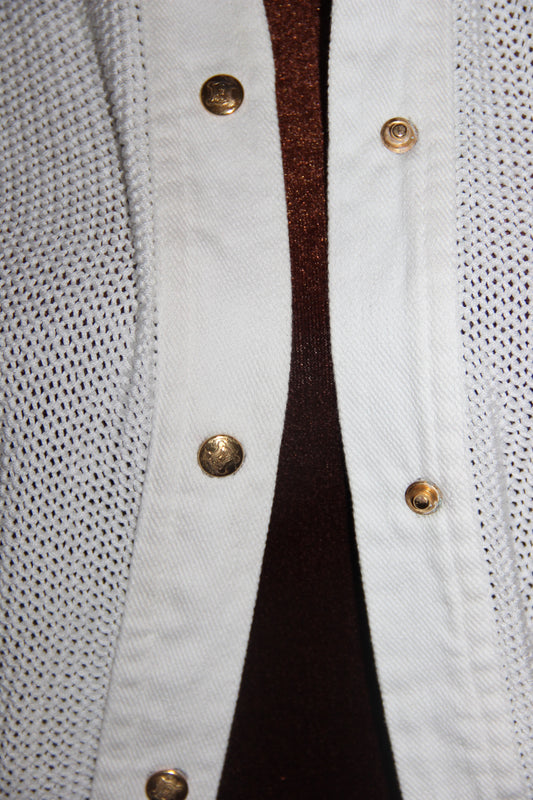 Cardigan Celine en maille coton blanc T.40 (L)