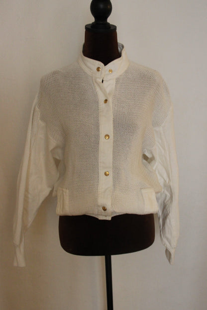 Cardigan Celine en maille coton blanc T.40 (L)