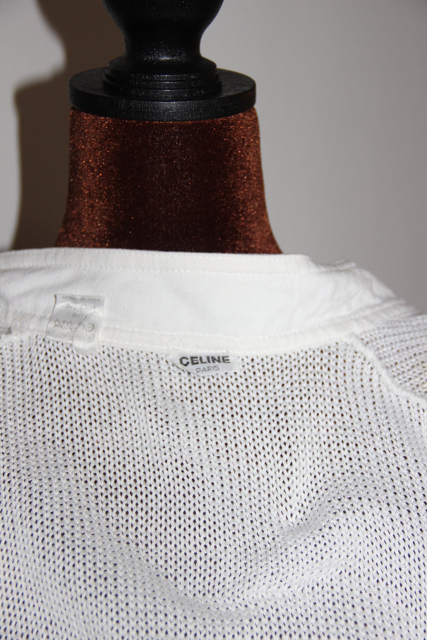 Cardigan Celine en maille coton blanc T.40 (L)