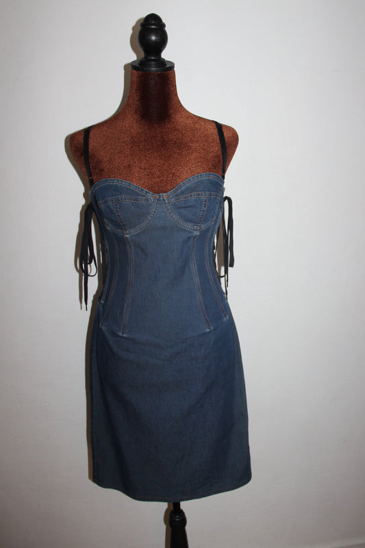 Robe bustier Dolce & Gabbana en denim bleu taille M/L (38/40)
