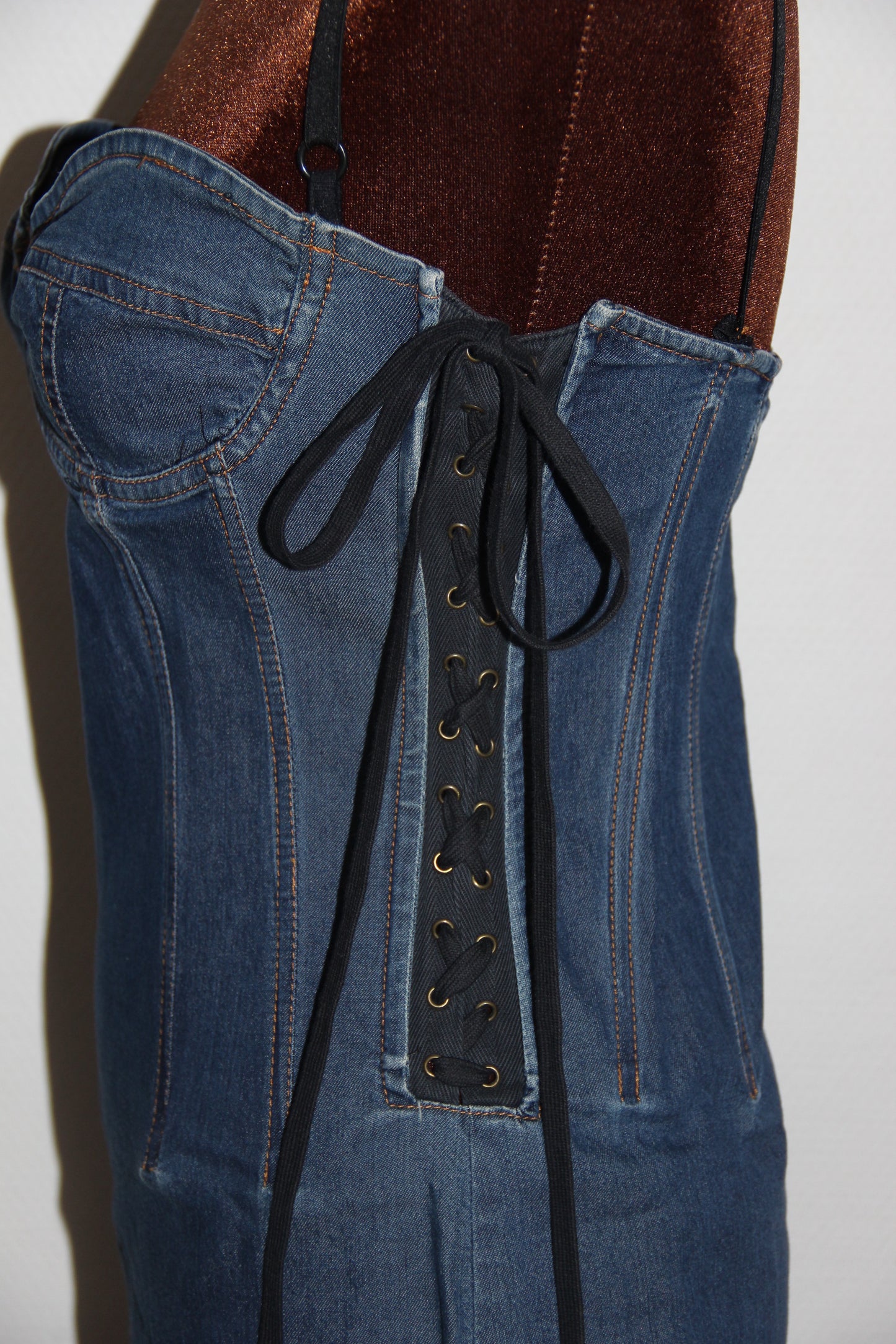 Robe bustier Dolce & Gabbana en denim bleu taille M/L (38/40)