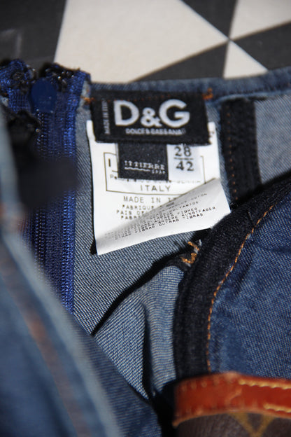 Robe bustier Dolce & Gabbana en denim bleu taille M/L (38/40)