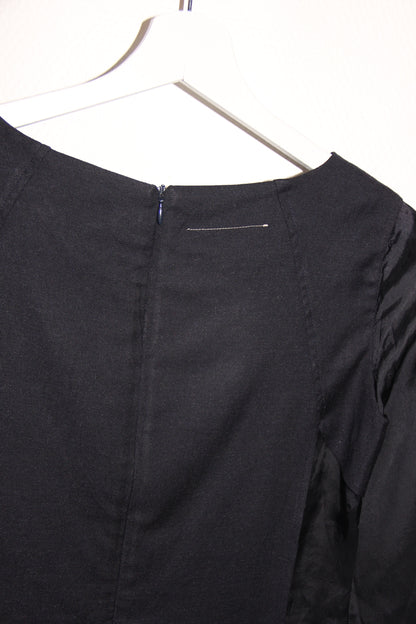 Robe courte Maison Margiela MM6 bi matière bleu marine, T.34 - XS