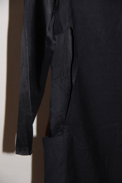 Robe courte Maison Margiela MM6 bi matière bleu marine, T.34 - XS