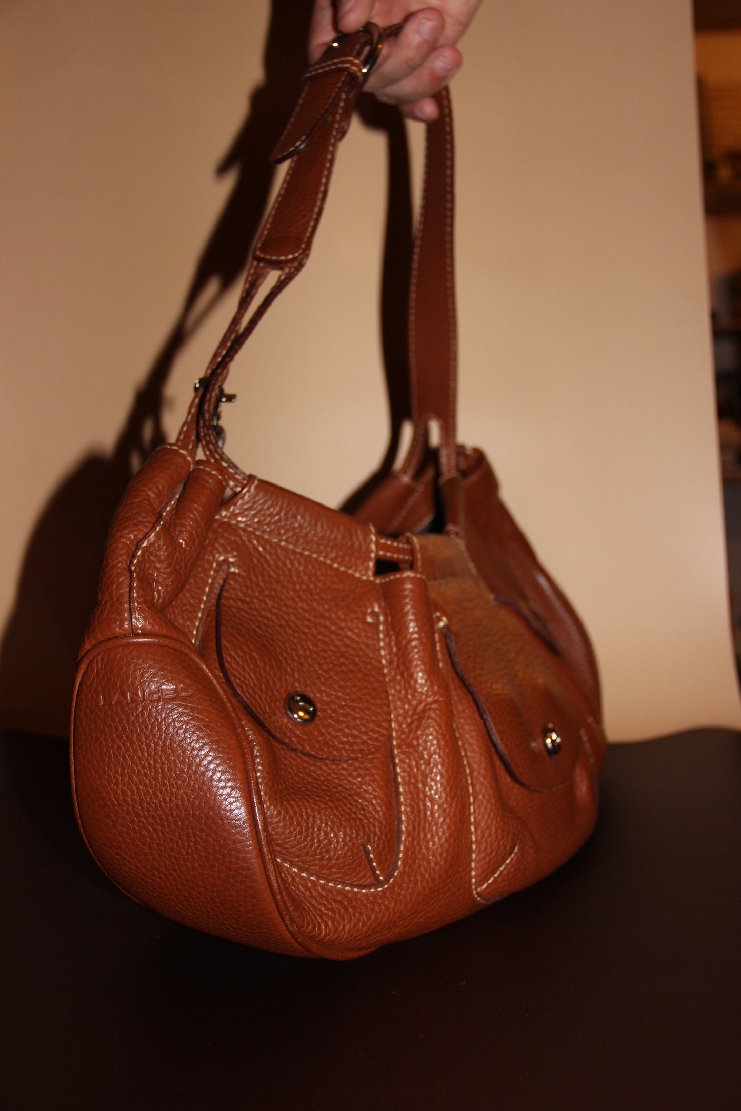 Sac Lancel cuir marron - élégance intemporelle