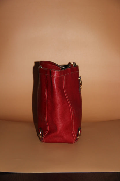 Sac cabas Gucci petit format en cuir rouge 25cm