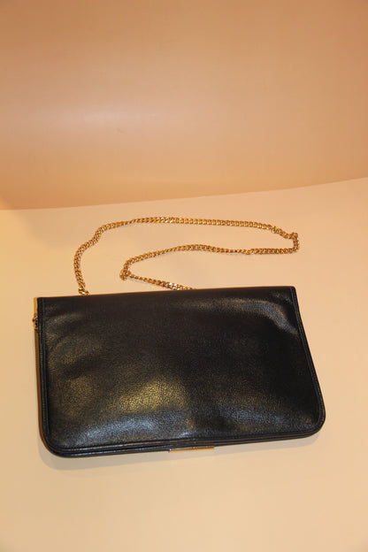 Pochette - Bandoulière Christian Dior en Vinyle Noir & chaîne