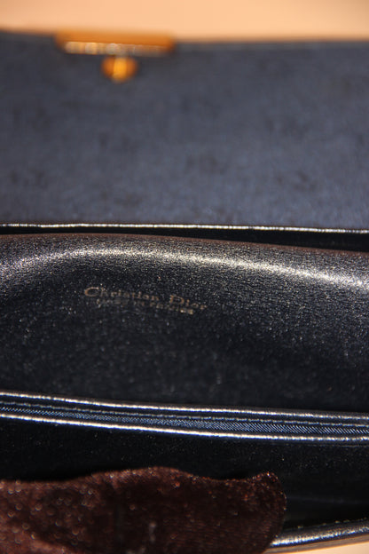 Pochette - Bandoulière Christian Dior en Vinyle Noir & chaîne