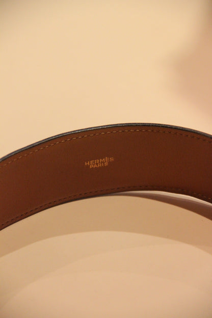 Ceinture Hermès bordeaux avec médaillons