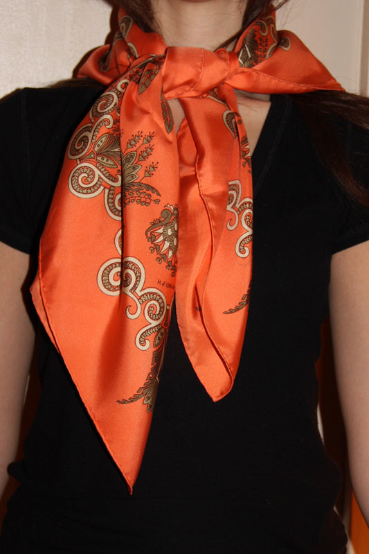 Carré de soie HERMES signé Henri d’Origny