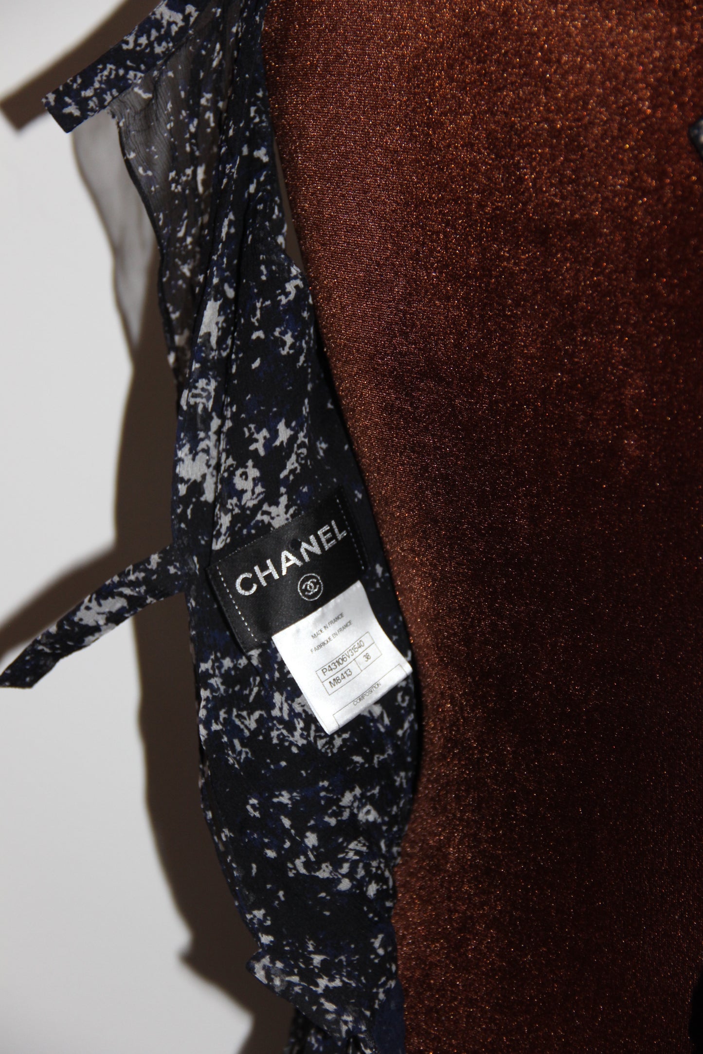 Robe en soie Chanel à bretelles T.38 / M