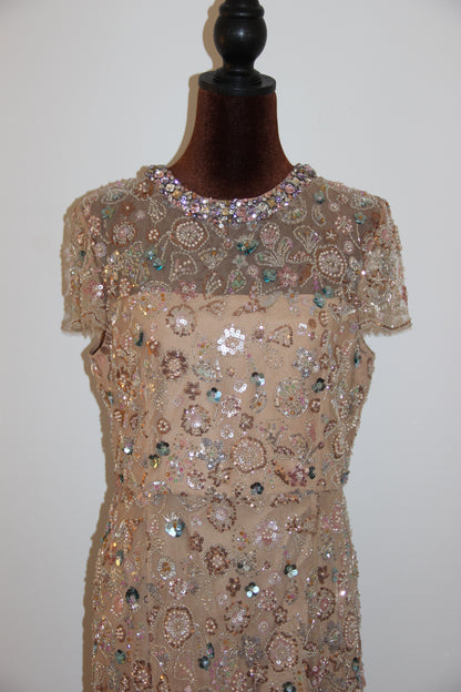 Robe de soirée Self-Portrait 'Floral Sequin Maxi Dress' T.42 /XL