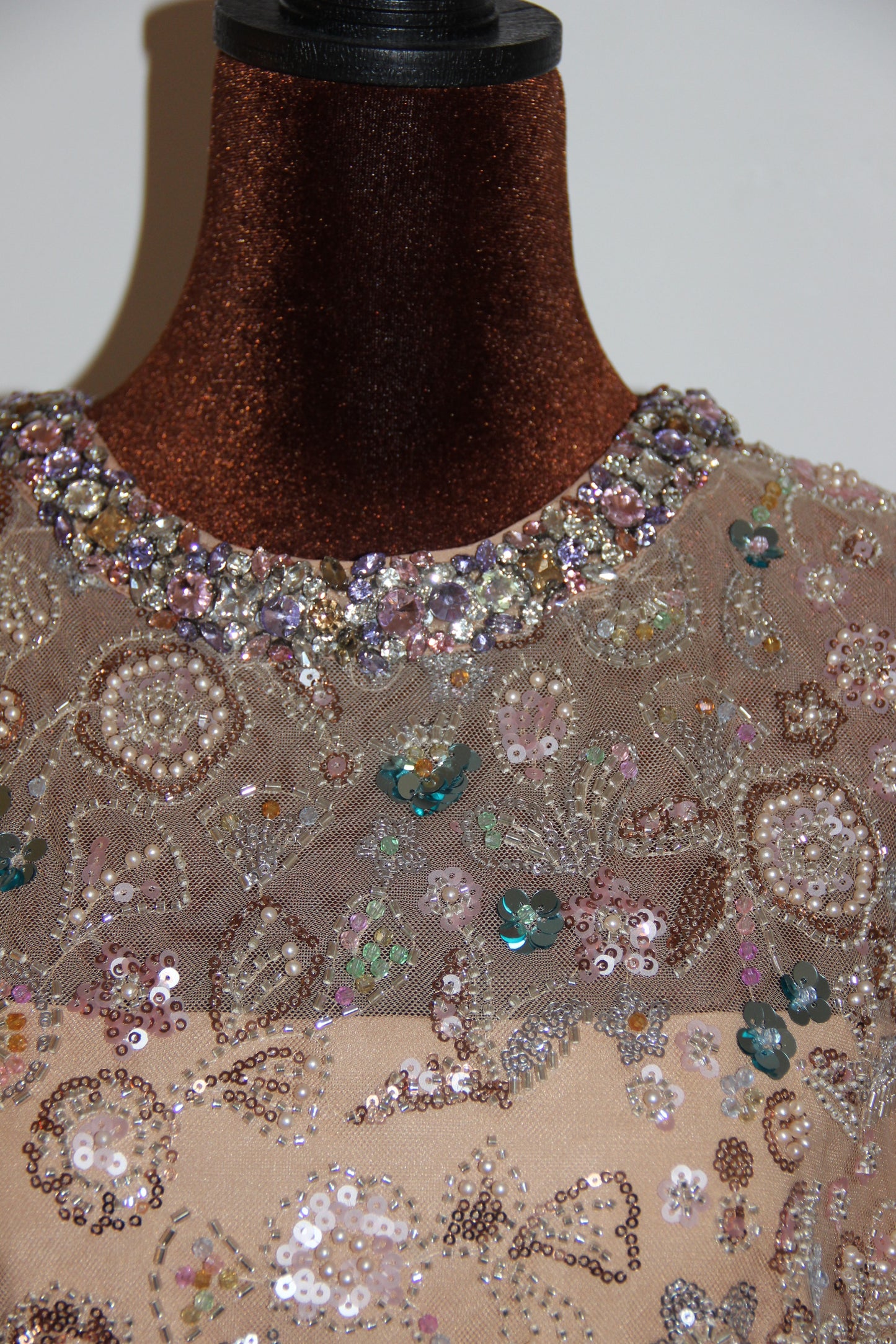 Robe de soirée Self-Portrait 'Floral Sequin Maxi Dress' T.42 /XL