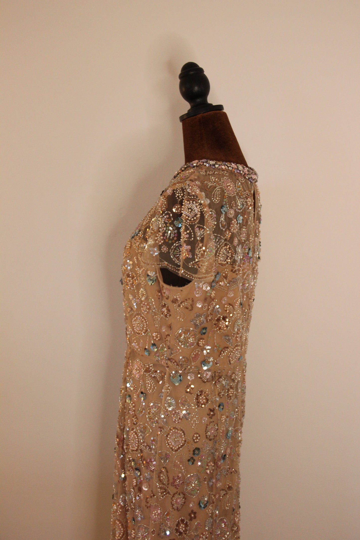 Robe de soirée Self-Portrait 'Floral Sequin Maxi Dress' T.42 /XL