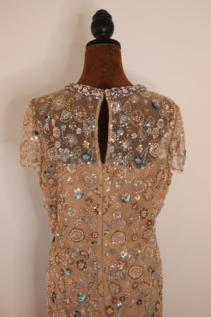Robe de soirée Self-Portrait 'Floral Sequin Maxi Dress' T.42 /XL