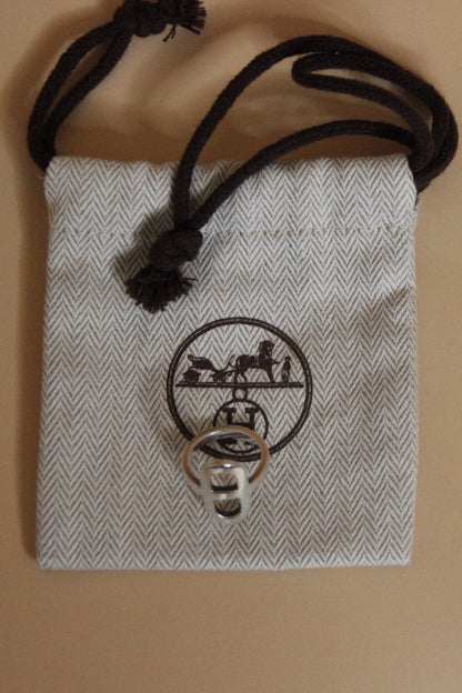 Bague Hermès modèle Chaîne d'Ancre en argent taille 51