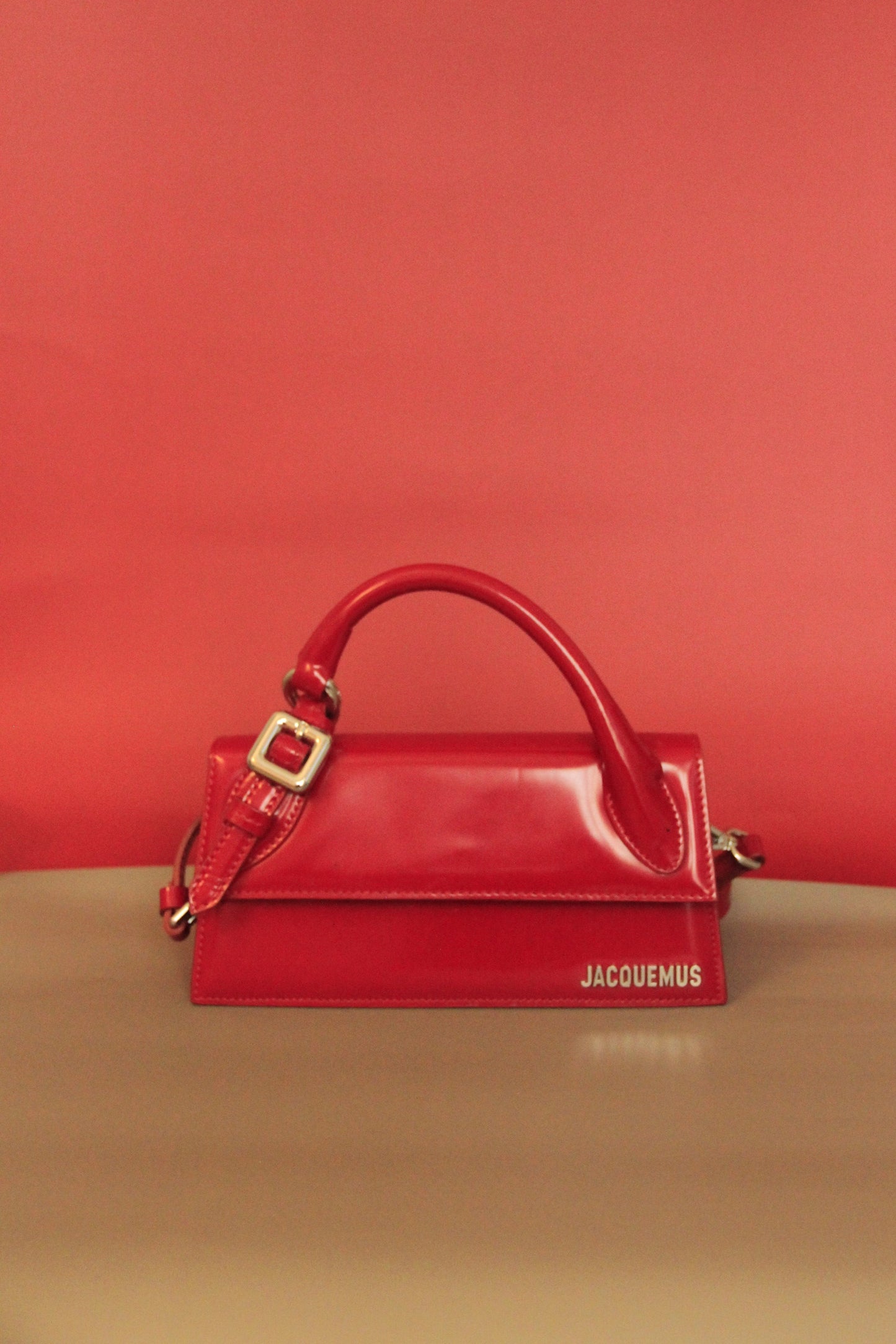 Sac à main JACQUEMUS Chiquito long rouge