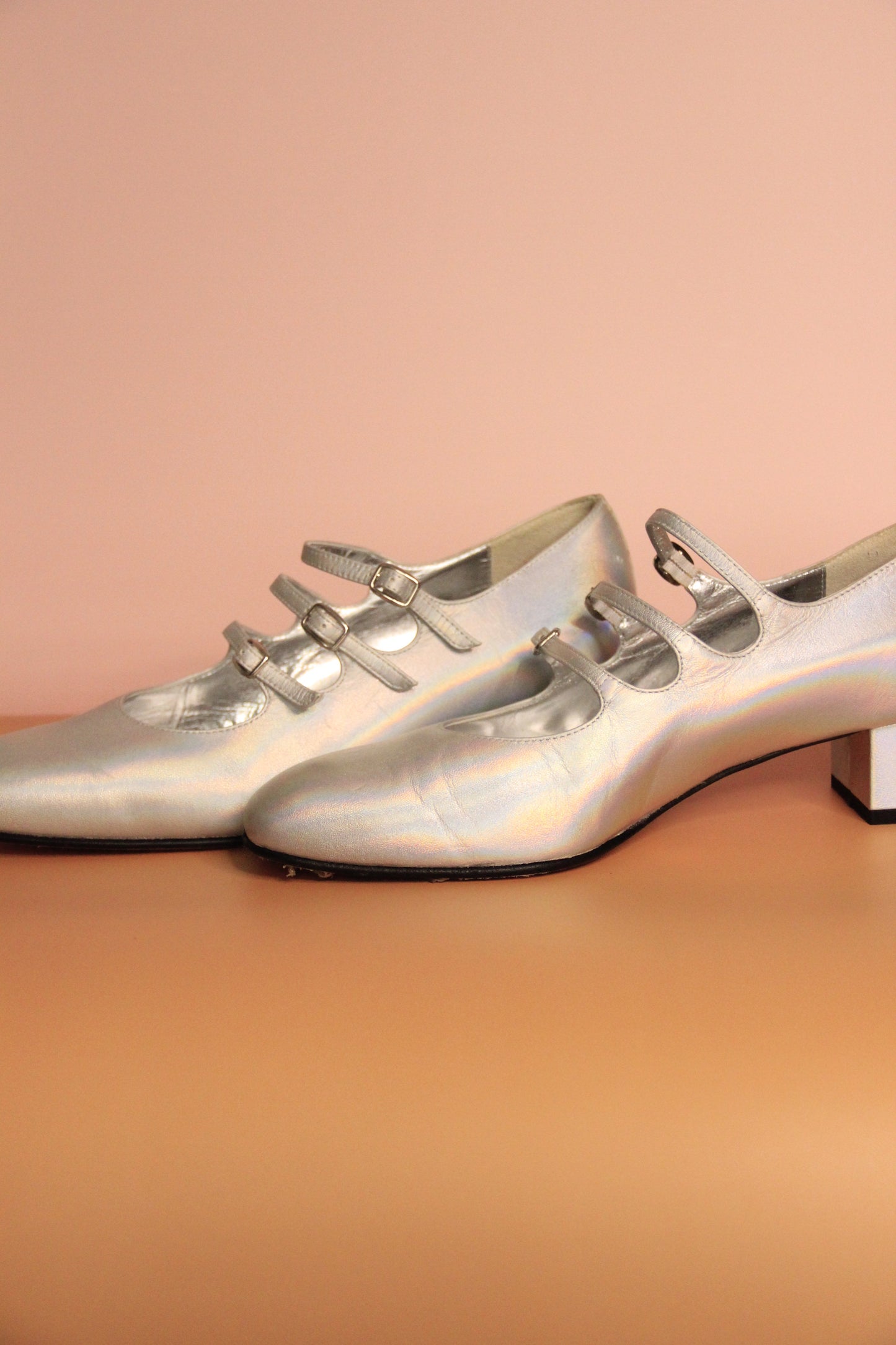 Babies CAREL Kina en cuir laminé argent taille 40