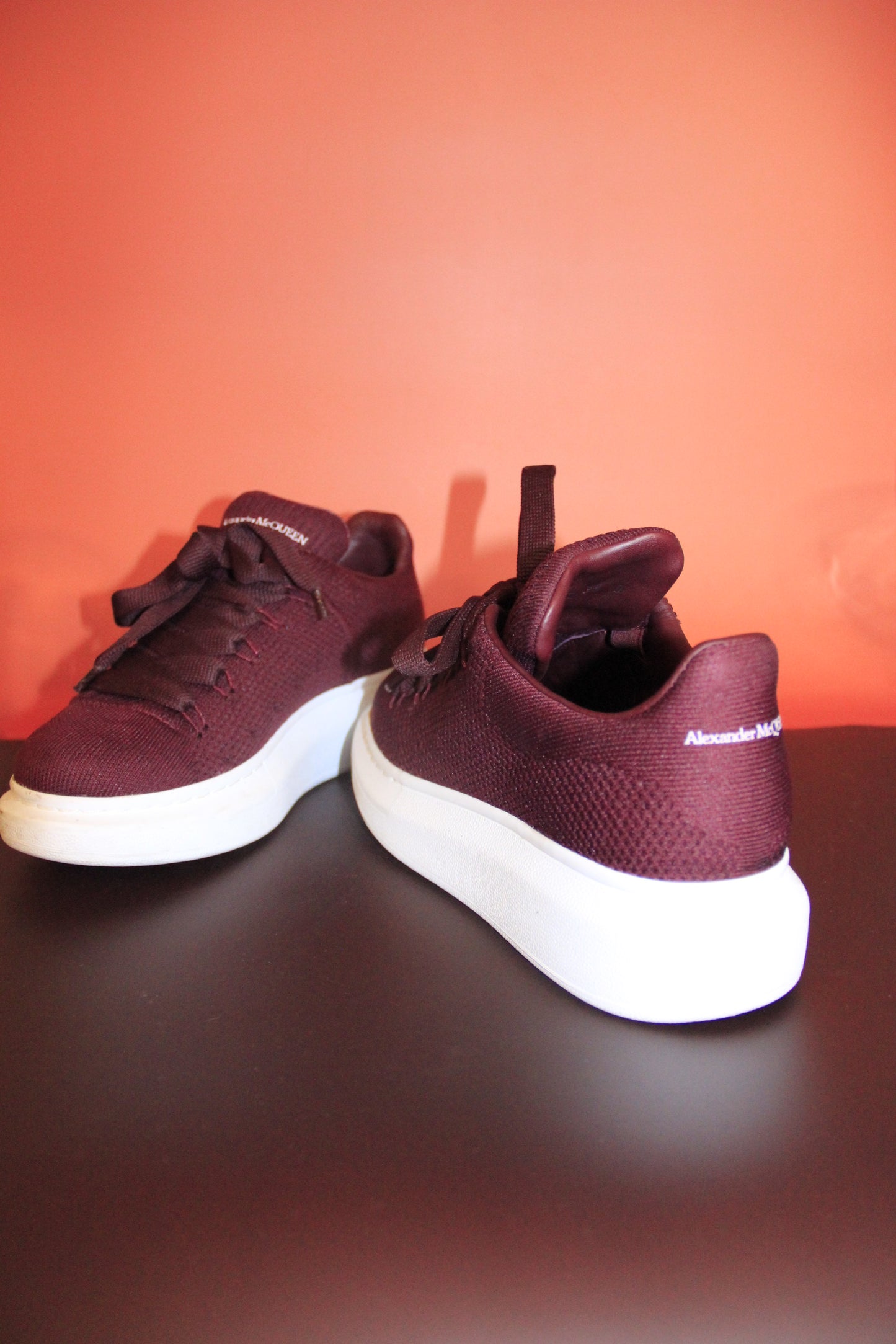 Baskets sneakers Alexander McQueen bordeaux femme