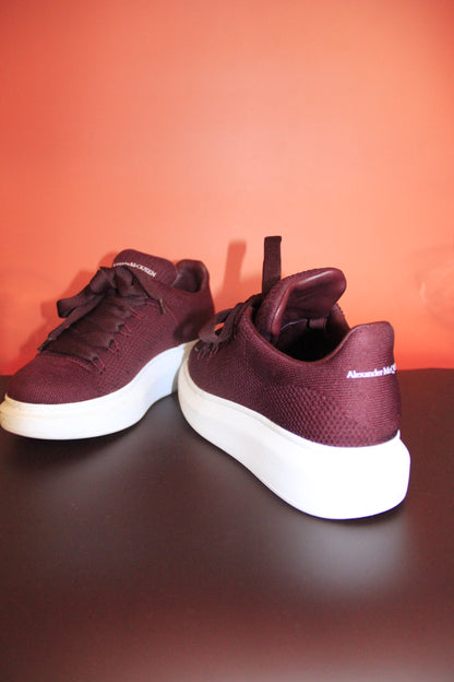 Baskets sneakers Alexander McQueen bordeaux femme