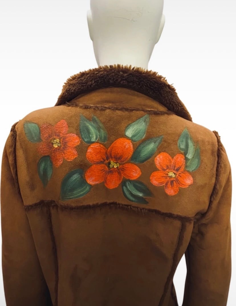 Manteau Kenzo marron en fausse fourrure T. 40 (M/L)